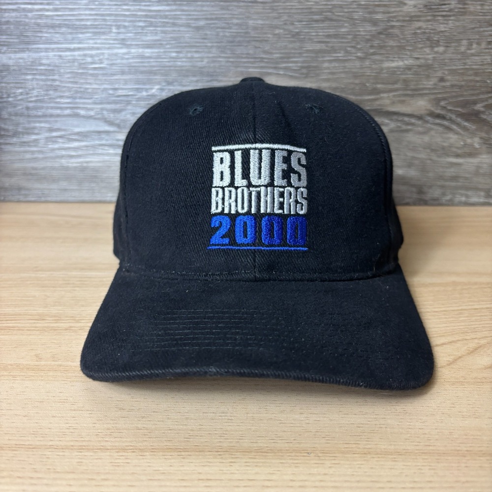 Vintage Blues Brothers Hat Cap Strap Back Black 2000 Tour One Size Adjustable